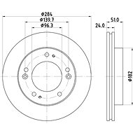 BRZDOVY KOTOUC ASIA MOTORS, KIA - Brake Disc