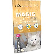 Torn packaging - MAGIC PEARLS Bentonite Ultra White Baby Powder (more than 50% of perfect content) - Cat Litter
