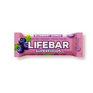 Lifefood Lifebar Plus tyčinka čučoriedková s quinoou BIO – 15 ks - Raw tyčinka