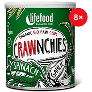 Lifefood Crawnchies with Spinach RAW BIO - 8 pcs - Raw chips BIO