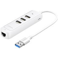 UGREEN USB 3.0 to 3×USB 3.0+RJ45(1000Mbps) Ethernet Adapter (white) - USB Hub