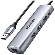 UGREEN USB-A HUB 3 x USB-A 3.0 + 1 x MicroUSB 3.0 + 1 x RJ-45 - Replikátor portov