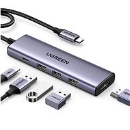UGREEN 5-in-1 USB-C to HDMI/3*USB 3.0/PD100W - Replikátor portov