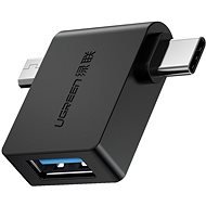 Ugreen micro USB (M) + USB-C (M) to USB 3.0 (F) OTG Adaptér Black - Redukcia