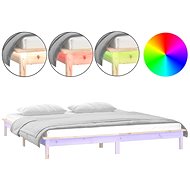 SHUMEE Rám postele s LED světlem 120 × 200 cm masivní dřevo - Rám postele