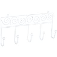 WALTECO Hanger rail 320x155mm, 5 hooks, white - Coat Hanger