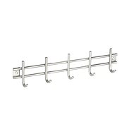 WALTECO Hanger bar 380x85mm 5 hooks, stainless steel - Coat Hanger