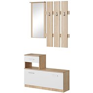 Předsíň Estera dekor dub sonoma, bílá, š.100 cm - Předsíňová stěna
