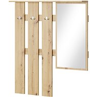 Hanging wall Rosa in oak artisan decor, right, 100 x 112 cm - Coat Hanger