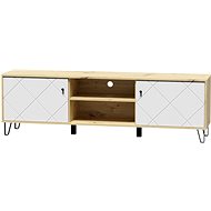 TV stolek Bilbao BL 2 dekor dub artisan, bílý - TV stolek