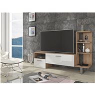 TV stoleK BEST dekor dub sonoma, bílý lesk - TV stolek