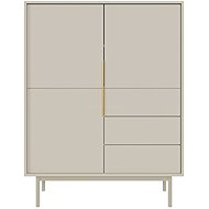 High chest of drawers Viva, VI04 3D3S, cashmere - Chest of Drawers