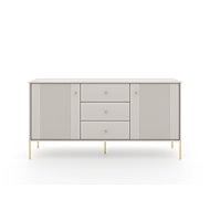 Iseo IS03, chest of drawers, cashmere colour, golden legs - Chest of Drawers