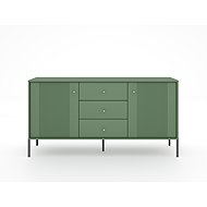 Iseo IS03, chest of drawers, smoked green, black legs, package 2/2 - Chest of Drawers