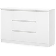 Chest of drawers Simple white matt 2D3S 120 - Chest of Drawers