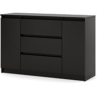 Chest of drawers Simple black matt 2D3S 120 - Chest of Drawers