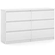 Commode Simple white matt 6S 120 - Chest of Drawers