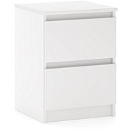 Bedside table Simple white matt 2S 40 - Night Stand
