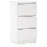 Bedside table white matt 3S 40 - Night Stand