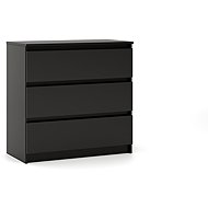 Chest of drawers Simple black matt 3S 80 - Chest of Drawers