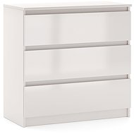 Chest of drawers Simple decor cashmere matt/cashmere glossy 3S 80 - Chest of Drawers