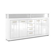 Chest of drawers Luna De Luxe XXL white/white glossy, golden handles - package 3/3 - Chest of Drawers