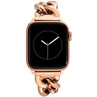Anne Klein Řemínek řetízkový pro Apple Watch Watch 38mm / 40mm / 41mm růžovozlatý - Watch Strap