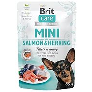 Brit Care Mini Salmon & Herring Sterilized Fillets in Gravy 85g - Dog Food Pouch