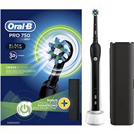 Oral-B Pro 750 Black Cross Action + Reisetasche - Elektrische Zahnbürste