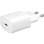 Samsung Napájecí adaptér s rychlonabíjením 25W bílý, bez kabelu v balení - Nabíječka do sítě