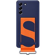 Samsung Galaxy S21 FE 5G Szilikon tok pánttal, tengerészkék - Telefon tok