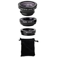 External phone lenses (3 in 1) black - Phone Camera Lens