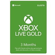 Xbox Live 3 Months Gold Membership Card - Digital - Prepaid Card