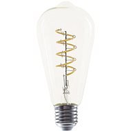 LED Spiral Filament žiarovka číra ST64 4 W / 230 V / E27 / 1800K / 300 Lm / 360° / Dim - LED žiarovka
