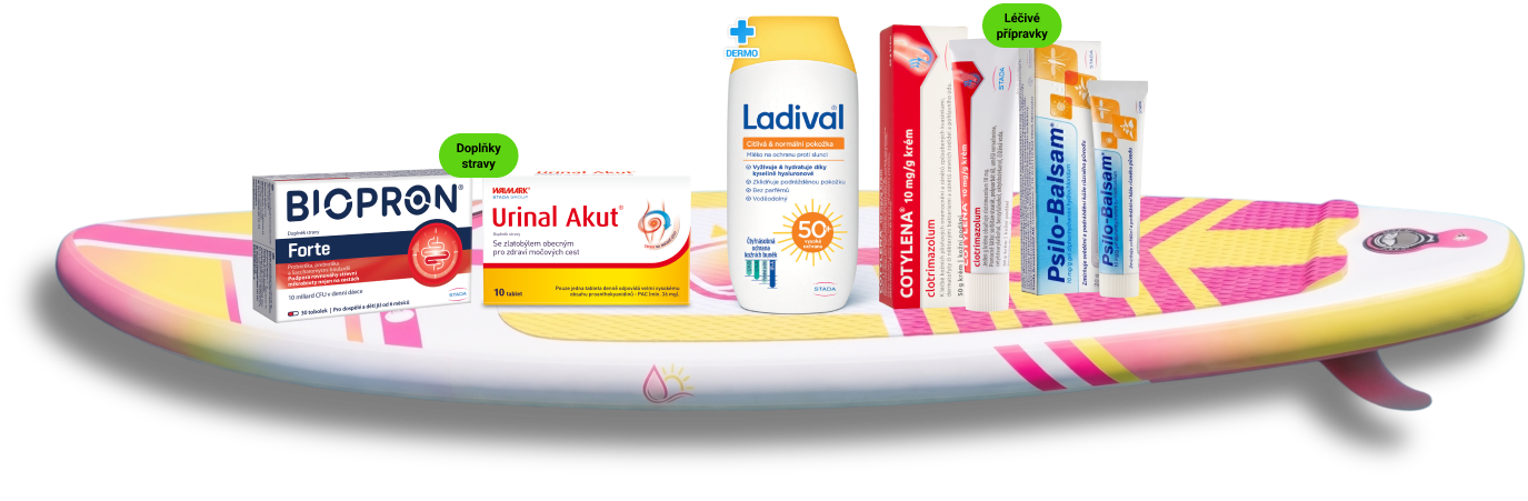 BIOPRON, URINAL AKUT, LADIVAL, COTYLENA, PSILO-BALSAM