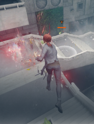 Na displeji se zobrazuje hra ‚Control‘ s pokročilou grafikou zajištěnou čipem Apple M4