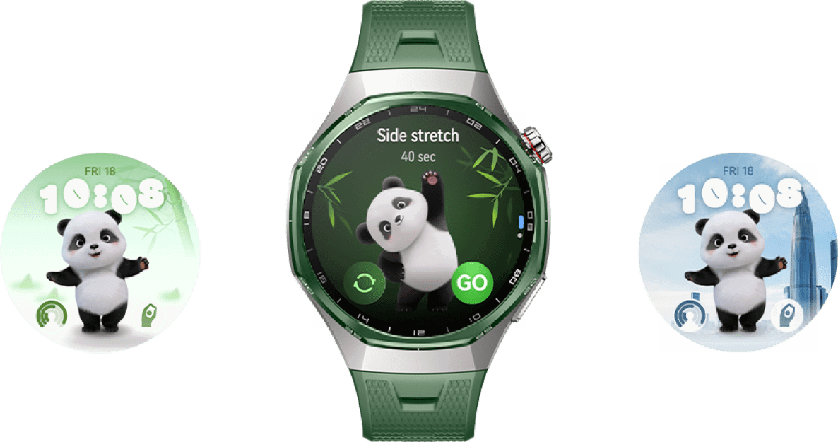 Mini-workout with an animated panda on the watch