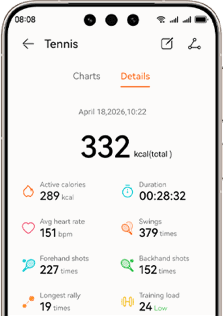 Sharing tennis training stats