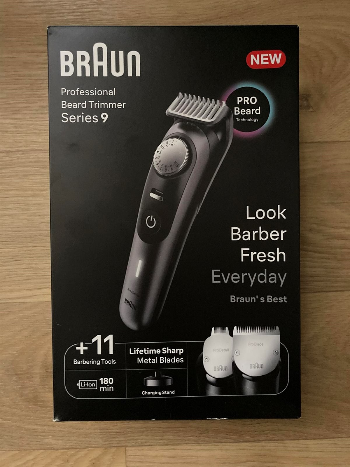 Braun Beard Trimmer Series 9 BT9441, Trimmer With Barber Tool