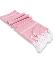 4sleep Turkish beach towel Hammam 100 × 180 cm, light pink - Bath Towel