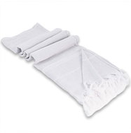 4sleep Turkish beach towel Hammam 100 × 180 cm, light grey - Bath Towel