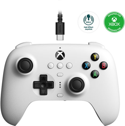 8BitDo Ultimate Wired Controller (Hall Effect Joystick) - White - Xbox - Gamepad - Main image