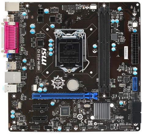  MSI H81M-P33 V2  - Motherboard - Main image