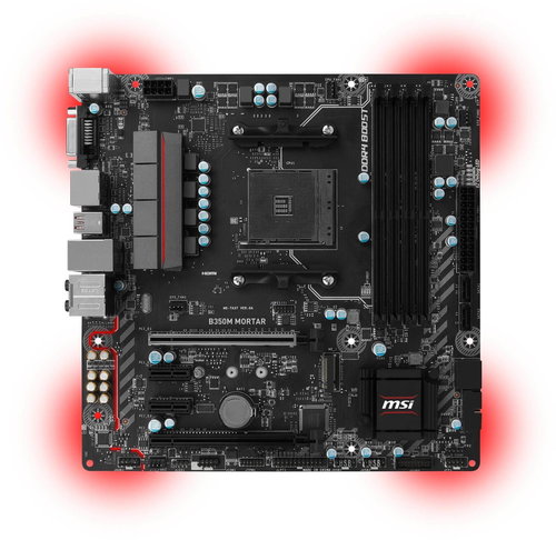 MSI B350M MORTAR Main image MSI B350M MORTAR - Motherboard - Main image