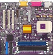 ECS K7SOM+ CPU AMD 1400+, SIS 730D,  2xSDRAM, 2xDDR, int. VGA, LAN - Motherboard