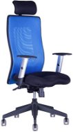 CALYPSO GRAND s podhlavníkom modrá - Kancelárska stolička