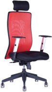 CALYPSO GRAND s podhlavníkom čierno / červená - Kancelárska stolička