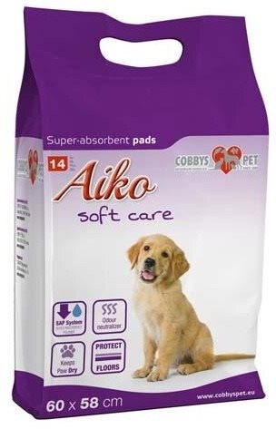 Cobbys Pet – AIKO Soft Care plenky pre psov 60 × 58 cm 50 ks - Absorpčná podložka - Hlavný obrázok