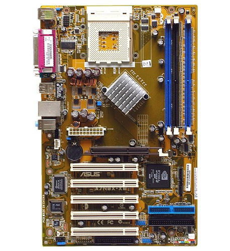 ASUS A7N8X-XE, nForce2 Ultra 400, AGP8x, DDR400, ATA133, SATA RAID, USB2.0, 6ch audio, LAN, ScA  - Motherboard - Hauptbild