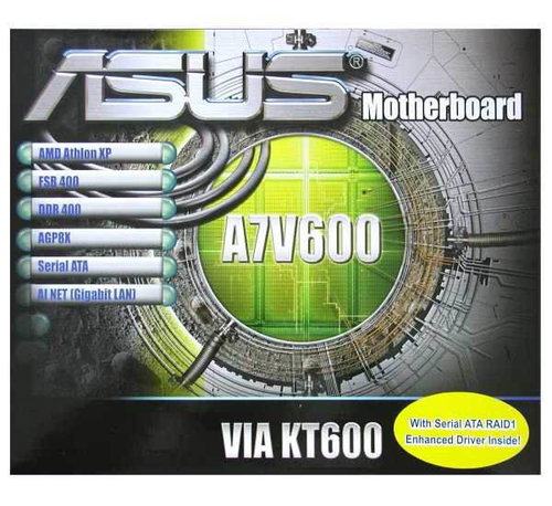 ASUS A7V600 VIA KT600, DDR400, ATA133, SATA, USB2.0, 1GB LAN bulk scA - Motherboard - Main image